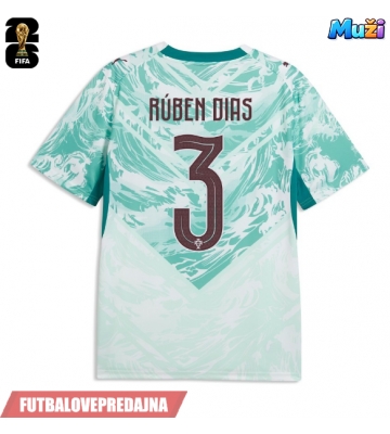 Lacne Muži Futbalové dres Portugalsko Ruben Dias #3 MS 2026 Krátky Rukáv - Preč